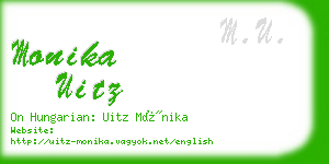 monika uitz business card